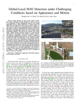 Global-Local MAV Detection under Challenging Conditions based on
  Appearance and Motion