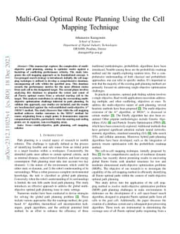 Multi-Goal Optimal Route Planning Using the Cell Mapping Technique