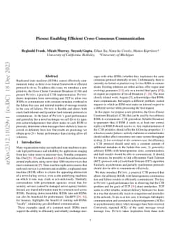 Picsou: Enabling Efficient Cross-Consensus Communication
