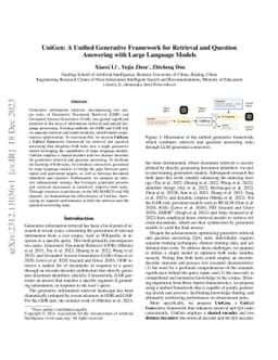 UniGen: A Unified Generative Framework for Retrieval and Question
  Answering with Large Language Models