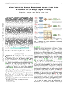 Multi-Correlation Siamese Transformer Network with Dense Connection for
  3D Single Object Tracking
