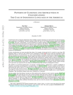 Patterns of Closeness and Abstractness in Colexifications: The Case of
  Indigenous Languages in the Americas