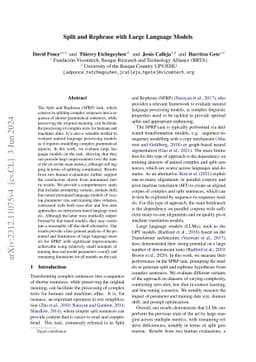 Split and Rephrase with Large Language Models