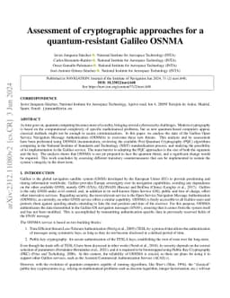 Assessment of cryptographic approaches for a quantum-resistant Galileo
  OSNMA