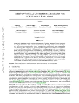 Interventionally Consistent Surrogates for Agent-based Simulators