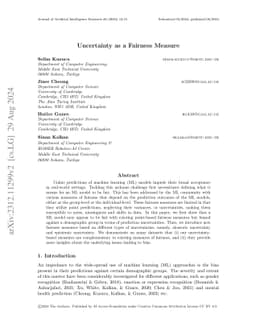 Uncertainty-based Fairness Measures