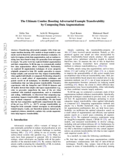 The Ultimate Combo: Boosting Adversarial Example Transferability by
  Composing Data Augmentations