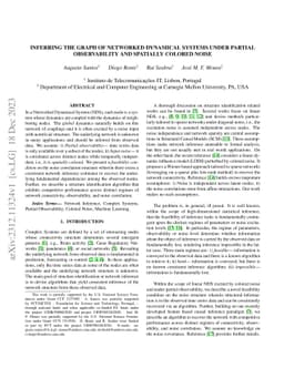 Inferring the Graph of Networked Dynamical Systems under Partial
  Observability and Spatially Colored Noise