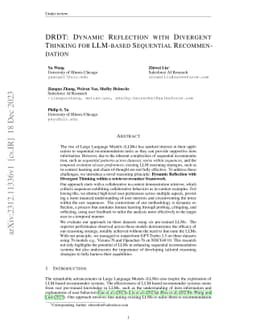 DRDT: Dynamic Reflection with Divergent Thinking for LLM-based
  Sequential Recommendation