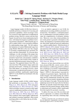 G-LLaVA: Solving Geometric Problem with Multi-Modal Large Language Model