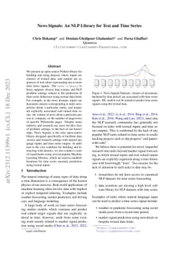 News Signals: An NLP Library for Text and Time Series