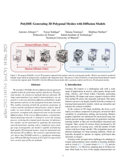 PolyDiff: Generating 3D Polygonal Meshes with Diffusion Models