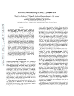 Factored Online Planning in Many-Agent POMDPs