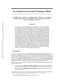 An In-depth Look at Gemini's Language Abilities