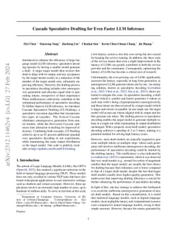 Cascade Speculative Drafting for Even Faster LLM Inference