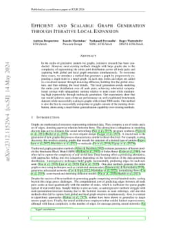 Efficient and Scalable Graph Generation through Iterative Local
  Expansion