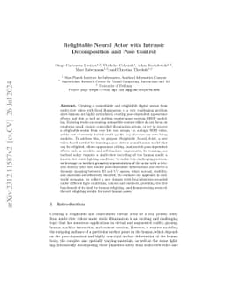 Relightable Neural Actor with Intrinsic Decomposition and Pose Control
