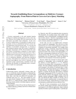 Towards Establishing Dense Correspondence on Multiview Coronary
  Angiography: From Point-to-Point to Curve-to-Curve Query Matching