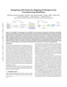 Designing LLM Chains by Adapting Techniques from Crowdsourcing Workflows