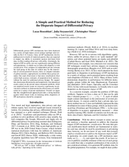 A Simple and Practical Method for Reducing the Disparate Impact of
  Differential Privacy