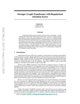 Stronger Graph Transformer with Regularized Attention Scores