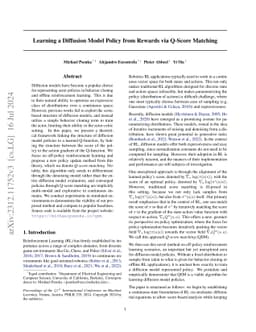 Learning a Diffusion Model Policy from Rewards via Q-Score Matching