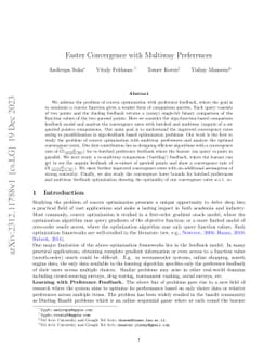 Faster Convergence with Multiway Preferences