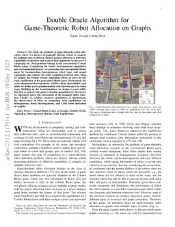Double Oracle Algorithm for Game-Theoretic Robot Allocation on Graphs