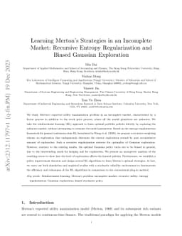 Data-Driven Merton's Strategies via Policy Randomization