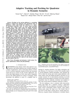 Adaptive Tracking and Perching for Quadrotor in Dynamic Scenarios