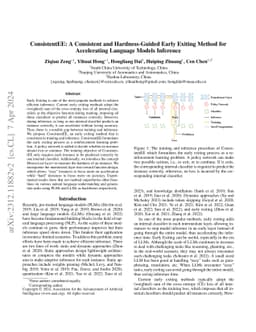 ConsistentEE: A Consistent and Hardness-Guided Early Exiting Method for
  Accelerating Language Models Inference
