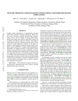 Dynamic Frequency Domain Graph Convolutional Network for Traffic
  Forecasting