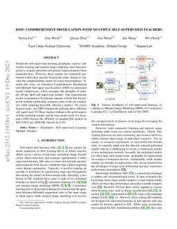 DMT: Comprehensive Distillation with Multiple Self-supervised Teachers