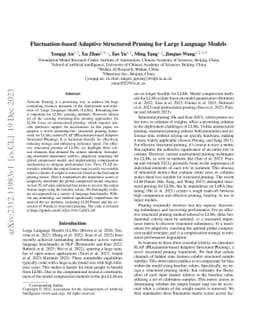 Fluctuation-based Adaptive Structured Pruning for Large Language Models