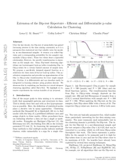Extension of the Dip-test Repertoire -- Efficient and Differentiable p-value Calculation for Clustering