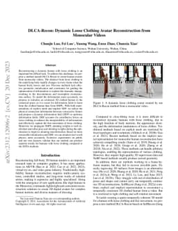 DLCA-Recon: Dynamic Loose Clothing Avatar Reconstruction from Monocular
  Videos