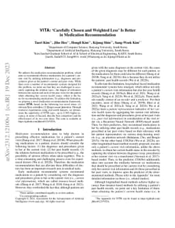 VITA: 'Carefully Chosen and Weighted Less' Is Better in Medication
  Recommendation
