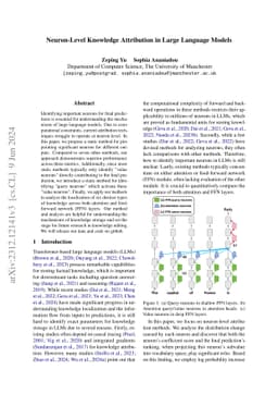 Neuron-Level Knowledge Attribution in Large Language Models