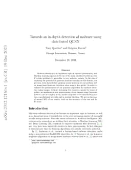 Towards an in-depth detection of malware using distributed QCNN