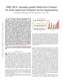 SMC-NCA: Semantic-guided Multi-level Contrast for Semi-supervised
  Temporal Action Segmentation