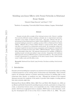 Modeling non-linear Effects with Neural Networks in Relational Event
  Models