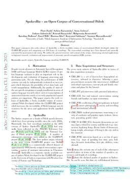 SpokesBiz -- an Open Corpus of Conversational Polish