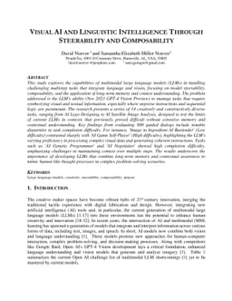 Visual AI and Linguistic Intelligence Through Steerability and
  Composability