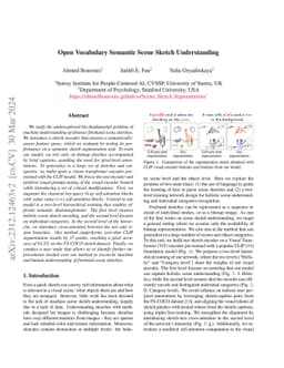 Open Vocabulary Semantic Scene Sketch Understanding