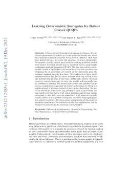 Learning Deterministic Surrogates for Robust Convex QCQPs