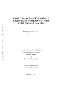 Blood Glucose Level Prediction: A Graph-based Explainable Method with
  Federated Learning