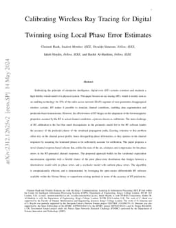Calibrating Wireless Ray Tracing for Digital Twinning using Local Phase
  Error Estimates