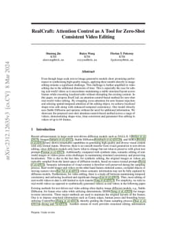 RealCraft: Attention Control as A Tool for Zero-Shot Consistent Video Editing
