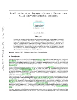 FairFlow Protocol: Equitable Maximal Extractable Value (MEV) mitigation
  in Ethereum
