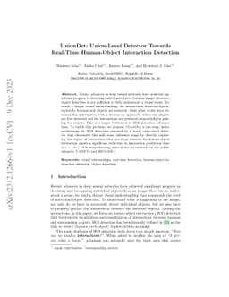 UnionDet: Union-Level Detector Towards Real-Time Human-Object
  Interaction Detection